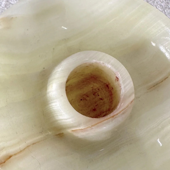 Vintage Yellow Onyx Candlestick Holders X2 - Picture 11 of 16